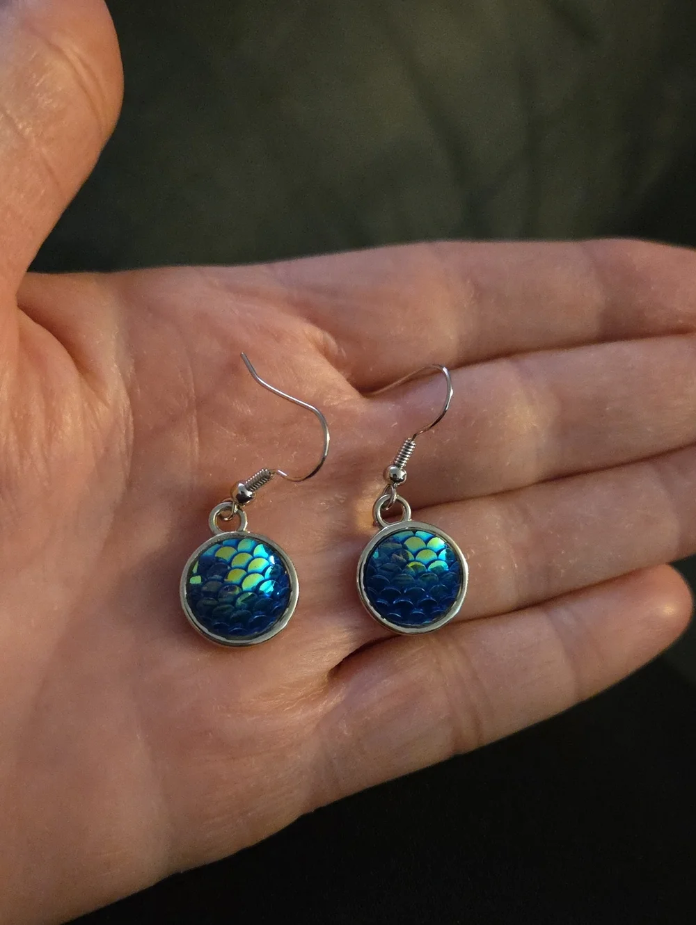 New - Earrings - fish scales - mermaid
